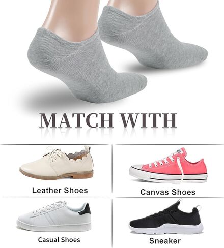 جوارب No Show للسيدات 9 أزواج من الجوارب غير المرئية للكاحل غير قابلة للانزلاق جوارب منخفضة القطع للأحذية الرياضية المسطحة in Kuwait