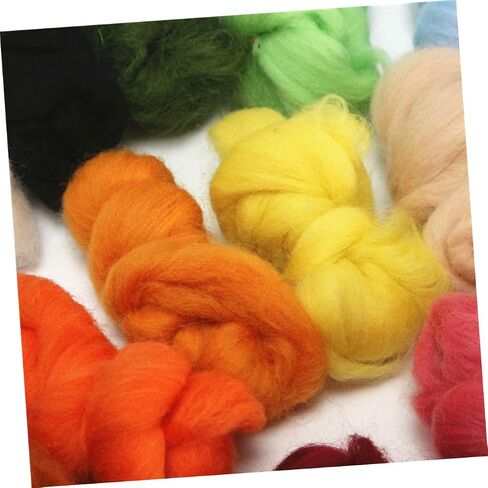 36 Felting Wool Craft Wool Yarn Needle Alpaca roving Needle Felting kit Yarn Wool Felt Felting Fleece Fibre Wool Yarn roving DIY Hand Yarn Wool Craft Knitting Machine to Rotate Toy in Saudi Arabia