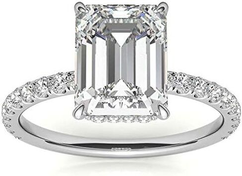 KRIVA JEWELS 1.50 قيراط خاتم الخطوبة مويسانيتي قطع الزمرد خاتم الزفاف 925 فضة D اللون VVS1 مجموعات الزفاف للنساء in Saudi Arabia
