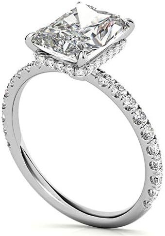 KRIVA JEWELS 1.50 قيراط خاتم الخطوبة مويسانيتي قطع الزمرد خاتم الزفاف 925 فضة D اللون VVS1 مجموعات الزفاف للنساء in Saudi Arabia