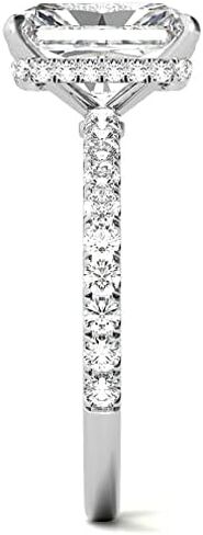 KRIVA JEWELS 1.50 قيراط خاتم الخطوبة مويسانيتي قطع الزمرد خاتم الزفاف 925 فضة D اللون VVS1 مجموعات الزفاف للنساء in Saudi Arabia