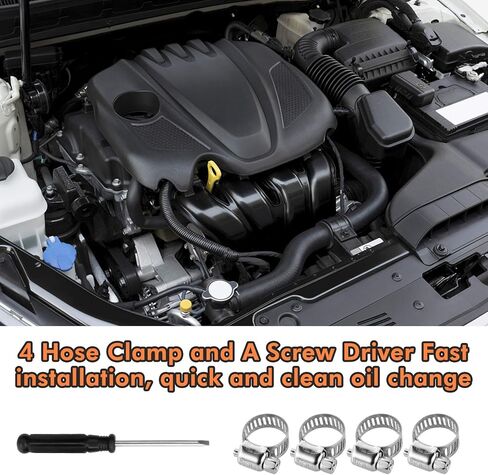 BOYISEN مضخة تغيير الزيت مستخرج 12 فولت 80 وات مضخة استخراج الزيت نقل سائل الديزل مضخة شفط الزيت مبدل سريع للسيارة والقوارب والبحرية والدراجات النارية والشاحنات وRV وATV (برتقالي) in Kuwait