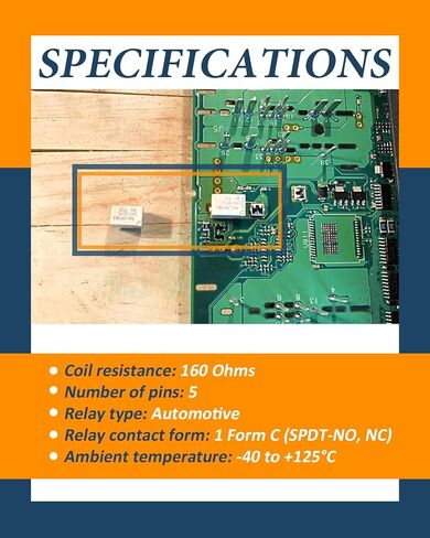 Relay EX1-1F1J 30A 12VDC 5Pins, EX1-2U1S for TIPM Fuel Pump Relay, Replace EX1-2U1 EX1-2U1L, EX1-1F1J 2F5 743 DIP-5 in Saudi Arabia