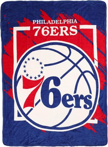 بطانية Northwest NBA Philadelphia 76ers Micro Raschel، مقاس 46 بوصة × 60 بوصة، الأبعاد in Saudi Arabia