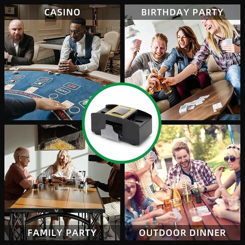Automatic Playing Card Shuffler Battery Operated Cards Shuffler Electric Poker Shuffling Machine for UNO Card Game Night 1-2 Decks in Saudi Arabia