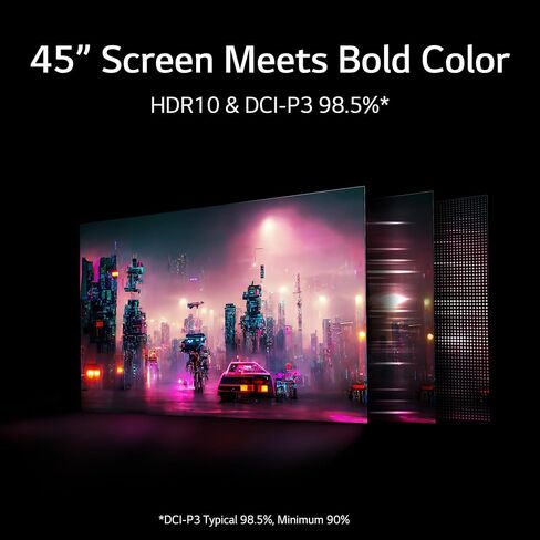 LG 45GR95QE-B Curved Ultragear Gaming Monitor 45-Inch (3440 x 1440) OLED Display, 240Hz Refresh Rate, 0.03ms GtG Response Time, NVIDIA G-SYNC Compatible, Contrast Ratio 1.5M:1, Black in Saudi Arabia