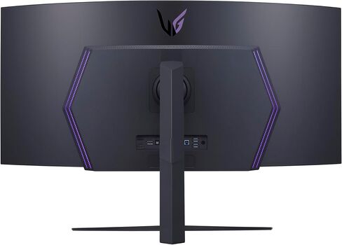 LG 45GR95QE-B Curved Ultragear Gaming Monitor 45-Inch (3440 x 1440) OLED Display, 240Hz Refresh Rate, 0.03ms GtG Response Time, NVIDIA G-SYNC Compatible, Contrast Ratio 1.5M:1, Black in Saudi Arabia