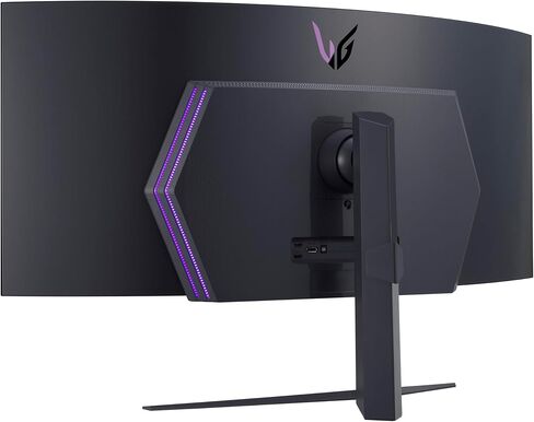 LG 45GR95QE-B Curved Ultragear Gaming Monitor 45-Inch (3440 x 1440) OLED Display, 240Hz Refresh Rate, 0.03ms GtG Response Time, NVIDIA G-SYNC Compatible, Contrast Ratio 1.5M:1, Black in Saudi Arabia