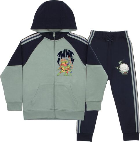 Nickelodeon Teenage Mutant Ninja Turtles Boys Zip-Up Hoodie and Joggers 2-Pack, TMNT Boys Hoodie and Sweatpants Bundle Set in Saudi Arabia
