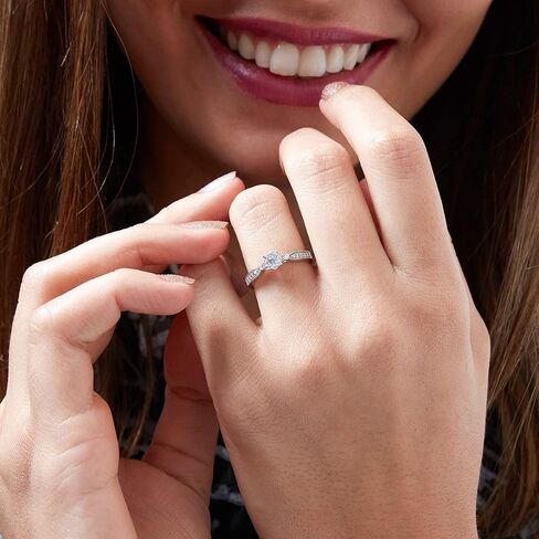 FRIENDLY DIAMONDS 1/3 Carat Brilliant-Cut Lab Grown Diamond Halo Cluster Ring | 14K Or 10K Gold Or 925 Sterling Silver Ring in Saudi Arabia