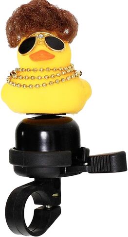 TAOHUAJIANG بطة صفراء مع جرس دراجة شعر مستعار للأطفال دراجة جرس دراجة الملحقات للأطفال بصوت عال لحني ملحقات الدراجة الصغيرة جرس صغير دراجة الملحقات in Kuwait