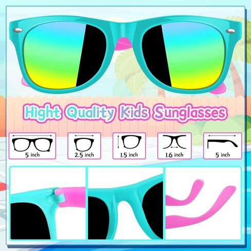 Kids sunglasses bulk, Kids Sunglasses Party Favor, 24Pack Neon Sunglasses with UV400 Protection for Kids, Boys and Girls Age 3-8, Goody Bag Favors, Great Gift for Pool, Birthday Party Supplies in Saudi Arabia