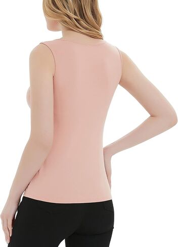 SWEETBUMP Nursing Tops for Women Breastfeeding Stylish Sleeveless Scoop Neck Maternity Shirt Dusty Pink M in Saudi Arabia