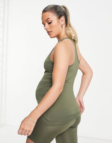 Nike Training Maternity Dri-FIT Tank top, Olive Green, Size L in Saudi Arabia