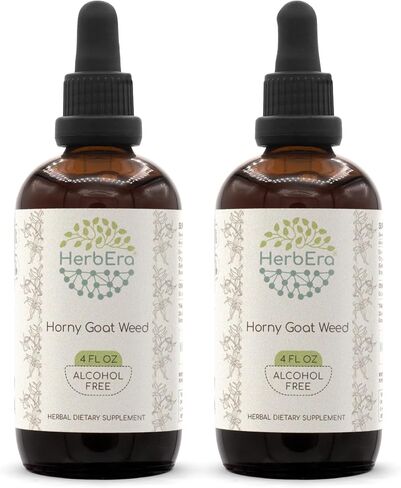 Horny Goat Weed B60 Alcohol-Free Herbal Extract Tincture, Super-Concentrated USDA Organic Horny Goat Weed (Epimedium Grandiflorum, Barrenwort) 2 fl oz in Saudi Arabia
