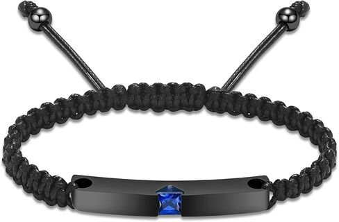 shajwo Cremation Jewelry Crystal Cube Urn Bracelet for Ashes for Women Men Adjustable Memorial Keepsake Human Rope Bar Bracelet in Kuwait