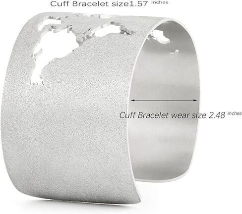 Xanight Cuff Bracelets for Women silver/gold, Cuff Bangle Bracelet Boho Unique Large Wide Bracelets Fashion Silver Wrist Cuff Wrap Bracelet Mother Daughter Bracelets Gifts in Saudi Arabia
