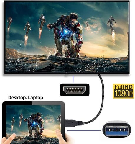 Chenyang USB 3.0 to HDMI ＆ VGA HDTV Adapter Cable External Graphics Card for Windows Laptop in Saudi Arabia