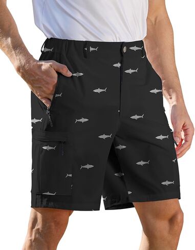 zeetoo Men's Golf Shorts Elastic Waist Quick Dry for Flat Front Travel Casual Shorts with 5 Pockets in Saudi Arabia