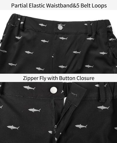 zeetoo Men's Golf Shorts Elastic Waist Quick Dry for Flat Front Travel Casual Shorts with 5 Pockets in Saudi Arabia
