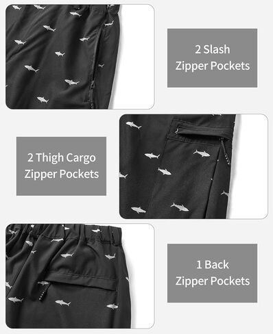 zeetoo Men's Golf Shorts Elastic Waist Quick Dry for Flat Front Travel Casual Shorts with 5 Pockets in Saudi Arabia