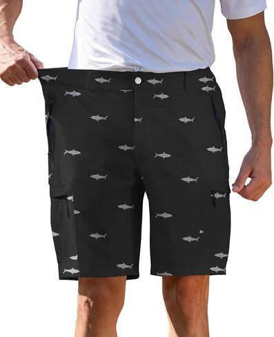 zeetoo Men's Golf Shorts Elastic Waist Quick Dry for Flat Front Travel Casual Shorts with 5 Pockets in Saudi Arabia