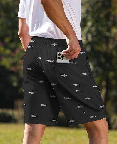 zeetoo Men's Golf Shorts Elastic Waist Quick Dry for Flat Front Travel Casual Shorts with 5 Pockets in Saudi Arabia