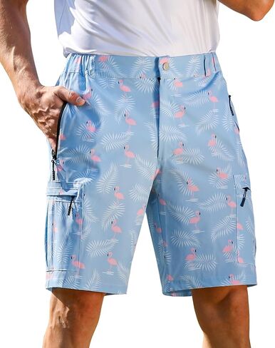 zeetoo Men's Golf Shorts Elastic Waist Quick Dry for Flat Front Travel Casual Shorts with 5 Pockets in Saudi Arabia