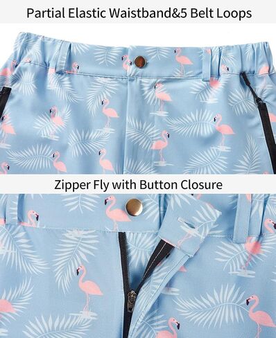 zeetoo Men's Golf Shorts Elastic Waist Quick Dry for Flat Front Travel Casual Shorts with 5 Pockets in Saudi Arabia