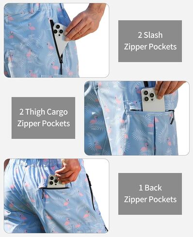 zeetoo Men's Golf Shorts Elastic Waist Quick Dry for Flat Front Travel Casual Shorts with 5 Pockets in Saudi Arabia