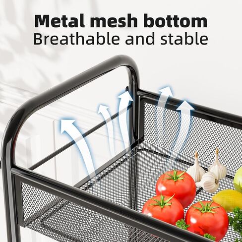 عربة تخزين معدنية متدحرجة مكونة من 5 طبقات، أرفف تخزين لعربة تنظيم الأدوات مع 4 عجلات للحمام والمطبخ in Kuwait