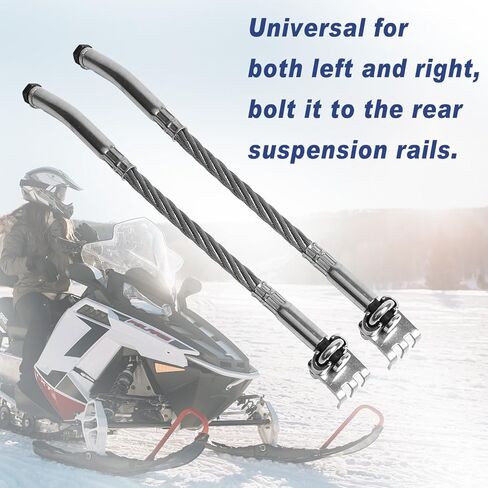 بديل لخدوش الجليد XunDong Snowmobile لجميع أجهزة التزلج على الجليد المجهزة بالعتاد العكسي وغير العكسي، ارتفاع مسار خدش الجليد 2-1/2 بوصة (عبوة من قطعتين) in Kuwait