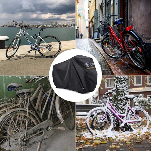 LIHAO Bike Cover, Waterproof Outdoor Bicycle Cover Anti Rain Dust Snow UV, Bike Rain Cover Shelter for Mountain, Road Bikes with Anti-theft Lock Holes & Storage Bag in Saudi Arabia