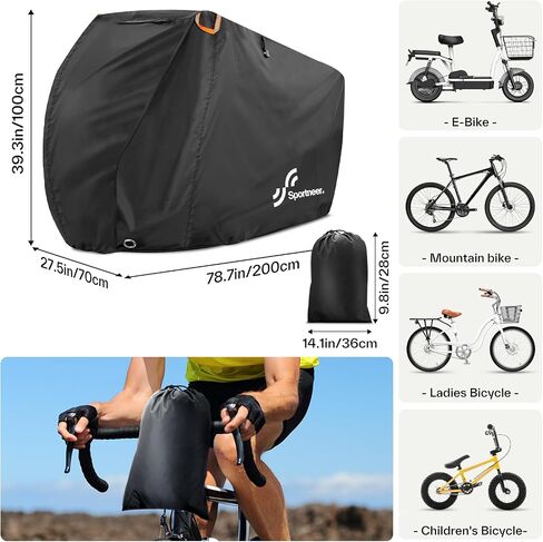 Sportneer Bike Cover: Waterproof Outdoor Bicycle Covers with Lock Hole & Storage Bag - Rain Sun UV Dust Wind Proof Bike Covers for Mountain Road Electric Bike in Saudi Arabia
