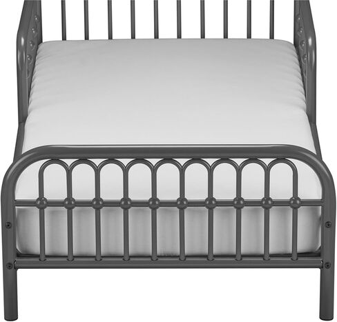 سرير معدني من Little Seeds Monarch Hill Ivy مع مرتبة Safety 1st Nighty Night للأطفال والرضع، رمادي جرافيتي in Kuwait