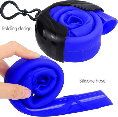 معدات الغطس PSMILE باللون الأزرق المحمولة الناعمة المصنوعة من السيليكون سهلة التنفس والغطس الجاف والرطب ومعدات الغوص الحر وصيد الأسماك بالرمح والسباحة in Kuwait