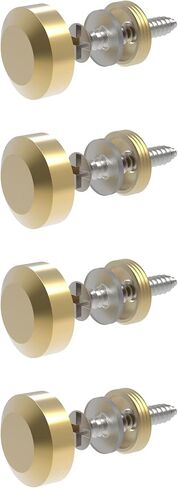 FOCMKEAS 4 PCS 25mm(0.98") Mirror Screws, Brass Decorative Caps Cover Fasteners, Metal Mirror Nails, Polished Beveled Gold Lid (Bright Gold) in Saudi Arabia