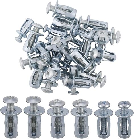Tandefio 120 Pcs M4 M5 M6 Petal Nuts Expansion Nut Screw Metal Insert Nut with Screws Assemblies for Thin Soft Wall Iron Skin Hollow Wall Iron Wires 3 Sizes Assortment Kit in Saudi Arabia