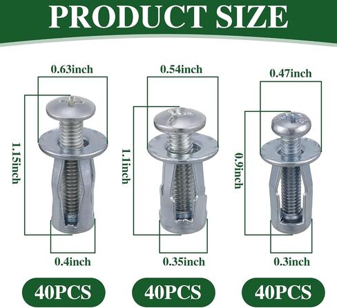 Tandefio 120 Pcs M4 M5 M6 Petal Nuts Expansion Nut Screw Metal Insert Nut with Screws Assemblies for Thin Soft Wall Iron Skin Hollow Wall Iron Wires 3 Sizes Assortment Kit in Saudi Arabia