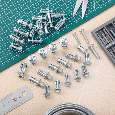 Tandefio 120 Pcs M4 M5 M6 Petal Nuts Expansion Nut Screw Metal Insert Nut with Screws Assemblies for Thin Soft Wall Iron Skin Hollow Wall Iron Wires 3 Sizes Assortment Kit in Saudi Arabia