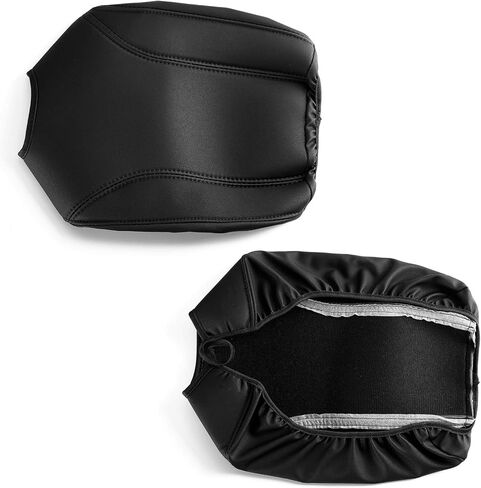 YAMUDA متوافق مع غطاء وحدة التحكم المركزية التلقائية من الجلد لمسند الذراع لحماية Ford F150 2015 2016 2017 2018 2019 2020 (أسود) in Kuwait