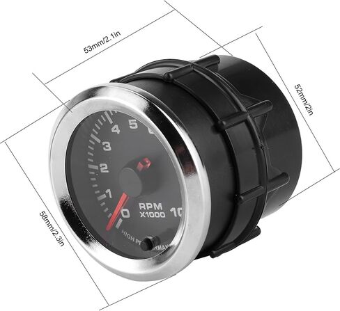 Tachometer Tacho Gauge Meter 0-10000 RPM Gauge Meter, 52mm/2in Universal 7 Colors Tachometer Revolution Meter for 4 6 8 Cylinder Car SUV Vehicle Automotive in Kuwait