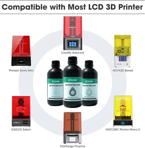 eSUN Standard Photopolymer Resin, 405nm LCD UV Curing Makaron 3D Printer Rapid Resin, Compatible for Monochrome and Color Screen 3D Printer, 500g Light Khaki in Saudi Arabia