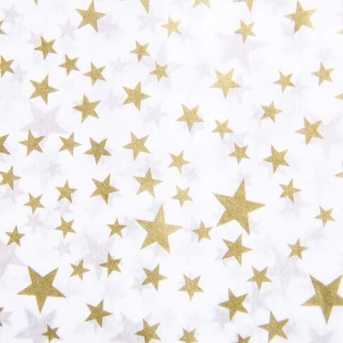 RUSPEPA Gift Wrapping Tissue Paper - Metallic Gold Star Print Tissue Paper Bulk for Gift Wrap, Art Crafts, DIY, Pack Bags - 19.5 x 27.5 inches - 25 Sheets in Saudi Arabia