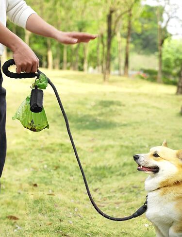 Gobeigo 2 in 1 Dog Poop Bag Holder with Metal Used Bag Carrier, Large Opening for Easy Pull Out, Dog Poo Bag Dispenser for Retractable Leash, Easy Access To Doggie Waste Bags (Red) in Saudi Arabia