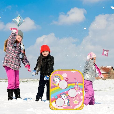 Unicorn Ring Bean Bag Toss Game 5 in 1 Unicorn Party Game for Kids Unicorn Double-Sided Foldable Board Cornhole Ring Backyard Games Unicorn Party Birthday Gifts for Girls Carnival Games Party Supplies in Saudi Arabia