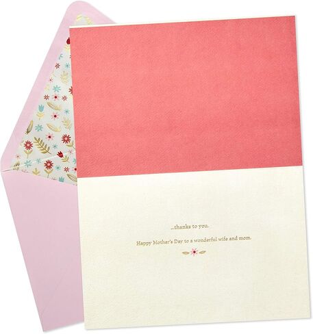 Hallmark Signature Mothers Day Card to Wife (Lucky Family) (799MBC1029) in Saudi Arabia