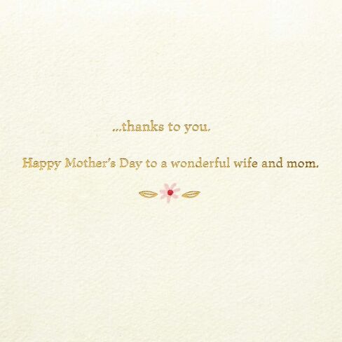 Hallmark Signature Mothers Day Card to Wife (Lucky Family) (799MBC1029) in Saudi Arabia