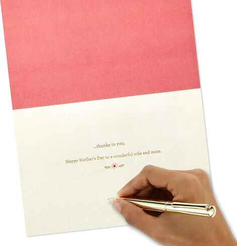 Hallmark Signature Mothers Day Card to Wife (Lucky Family) (799MBC1029) in Saudi Arabia