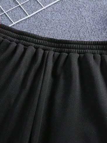 Floerns Girl's 2 Pcs Elastic Waist Active Running Solid Jogger Sweatpants in Saudi Arabia